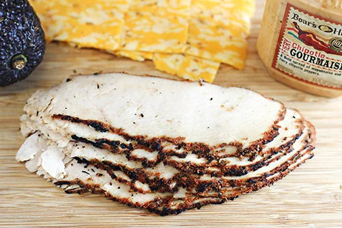 Blackened turkey panini