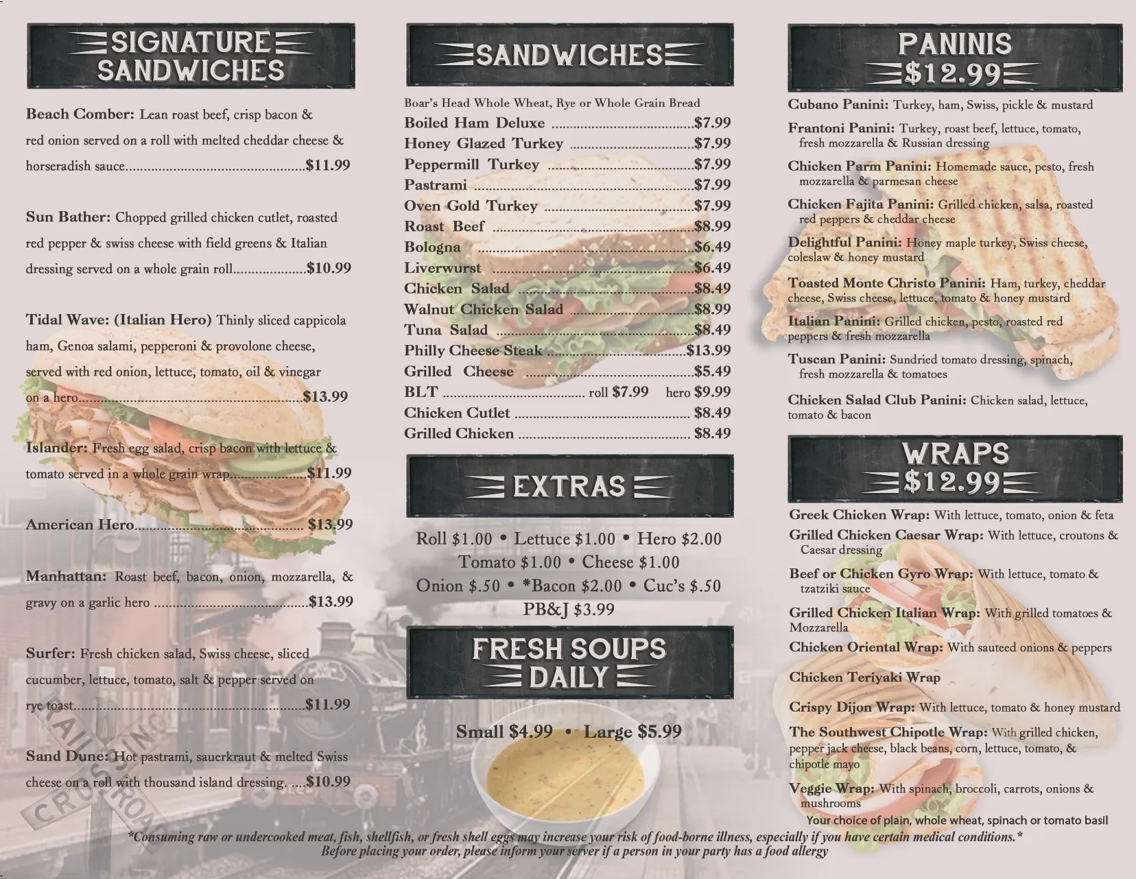 Station Deli Inside Menu